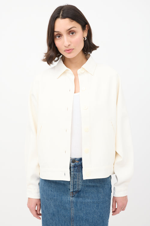 CO Cream Wool Two Pocket Button Up Jacket