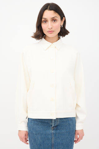 CO Cream Wool Two Pocket Button Up Jacket