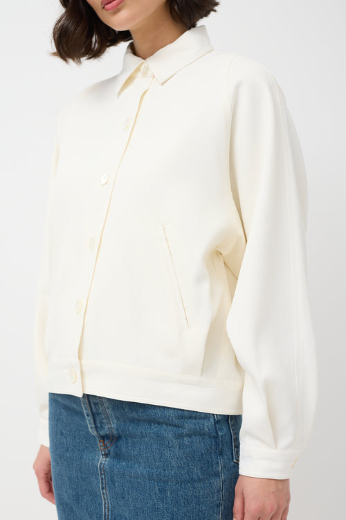 CO Cream Wool Two Pocket Button Up Jacket