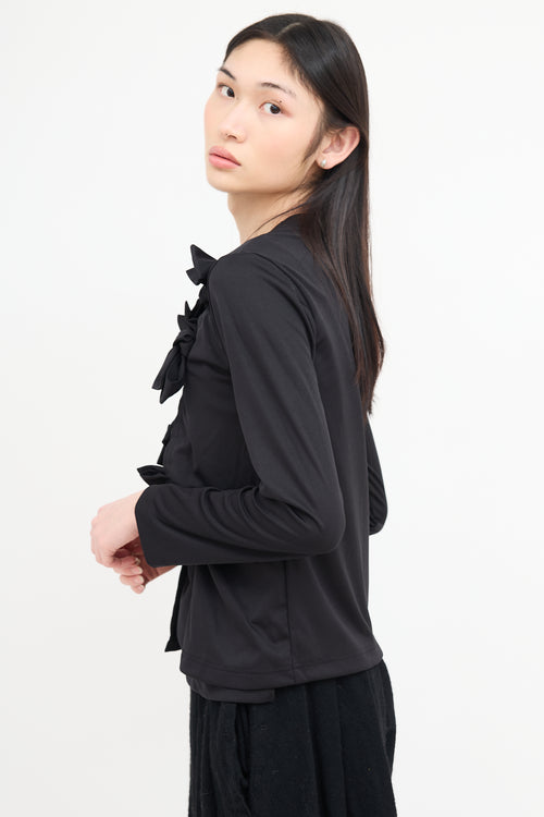 Comme des Garçons Black Long Sleeve Bow Top