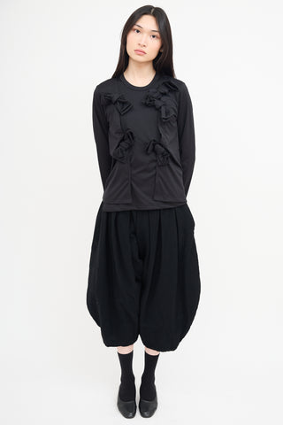 Comme des Garçons Black Long Sleeve Bow Top