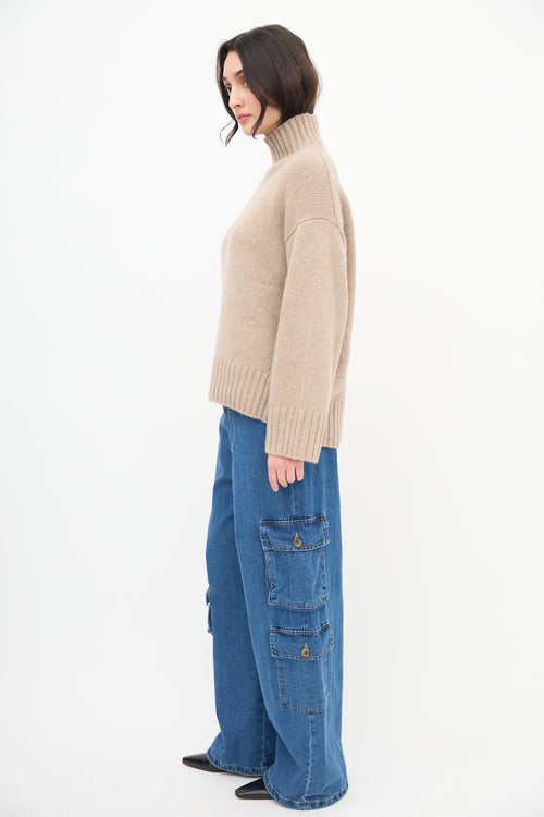 COS Beige Cashmere Knit Sweater