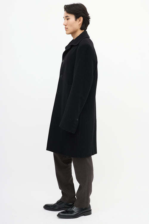 Costume National Black Wool Long Coat