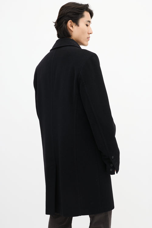 Costume National Black Wool Long Coat