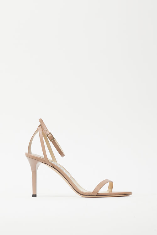 Jimmy Choo Beige Ankle Strap Heel