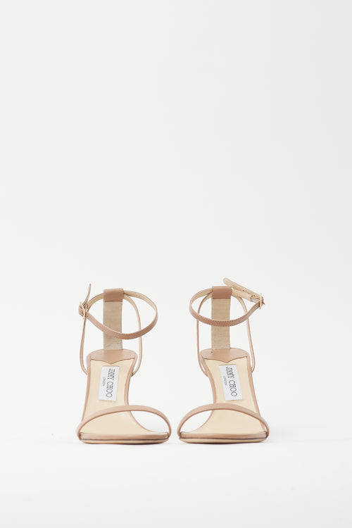 Jimmy Choo Beige Ankle Strap Heel