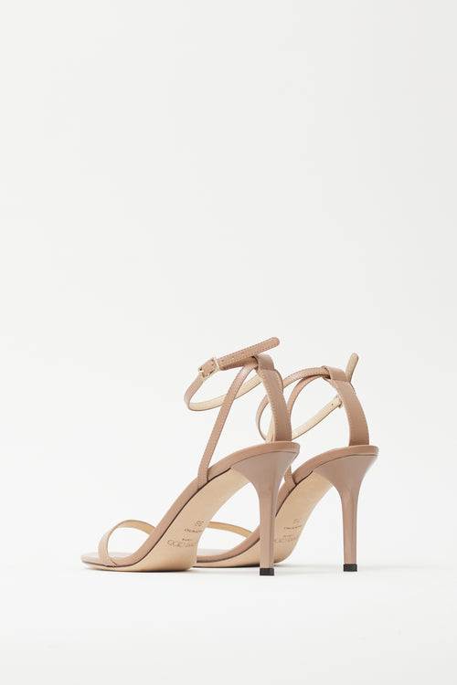 Jimmy Choo Beige Ankle Strap Heel