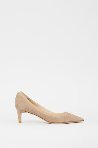 Jimmy Choo Beige Suede Imogen Pump