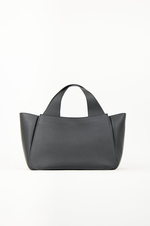 Cuyana Black Leather Mila Satchel Bag