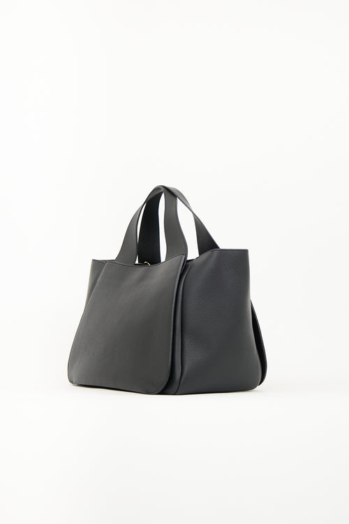 Cuyana Black Leather Mila Satchel Bag