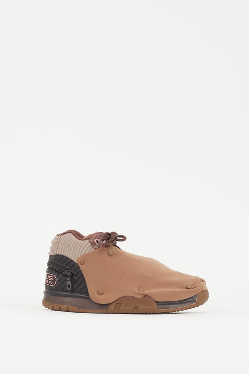 Nike X Cactus Jack Brown 
Red Air Trainer 1 Sneaker