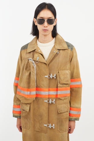 Calvin Klein 205W39NYC Beige 
Multicolour Reflective Firefighter Jacket