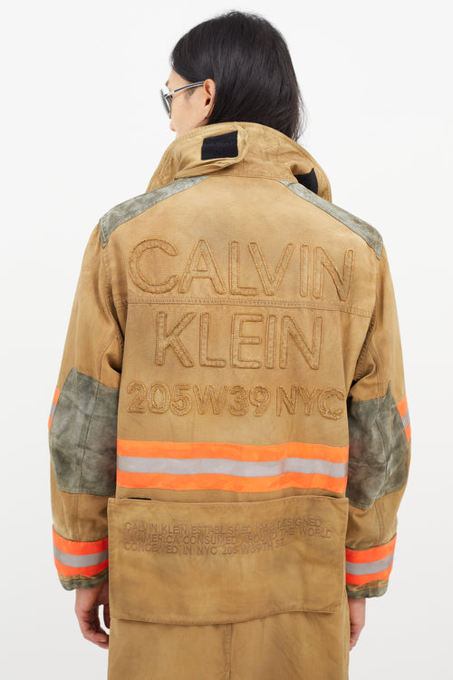 Calvin Klein 205W39NYC Beige 
Multicolour Reflective Firefighter Jacket