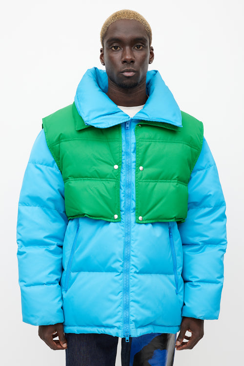 Calvin Klein 205W39NYC Blue 
Green Down Oversized Jacket