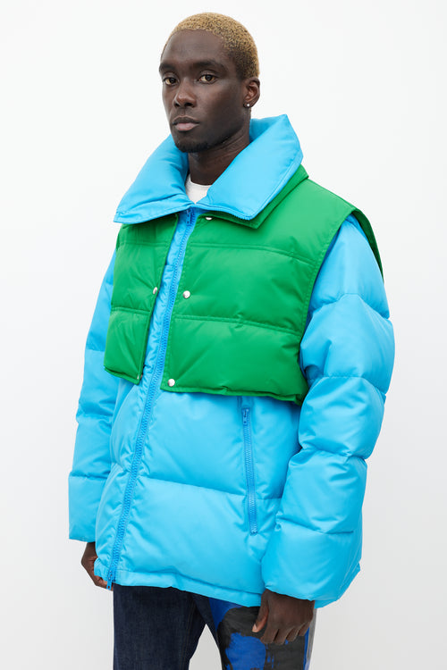 Calvin Klein 205W39NYC Blue 
Green Down Oversized Jacket