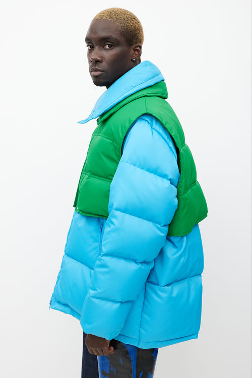 Calvin Klein 205W39NYC Blue 
Green Down Oversized Jacket