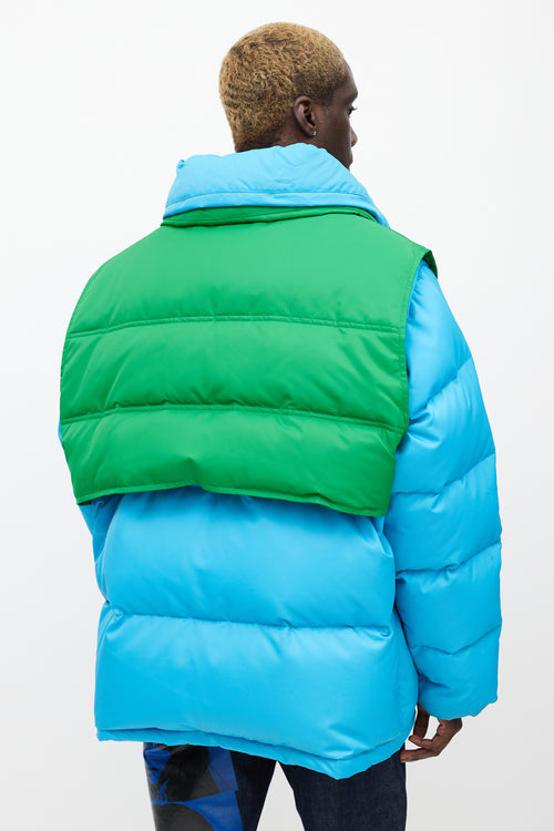 Calvin Klein 205W39NYC Blue 
Green Down Oversized Jacket