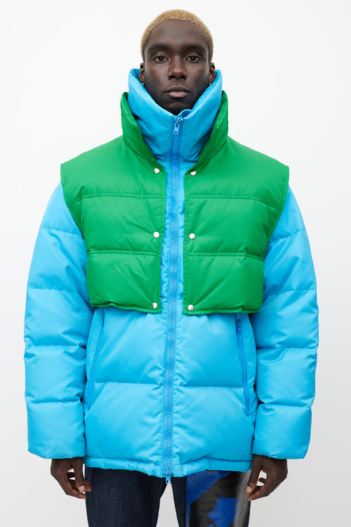 Calvin Klein 205W39NYC Blue 
Green Down Oversized Jacket