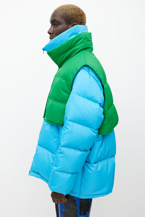 Calvin Klein 205W39NYC Blue 
Green Down Oversized Jacket