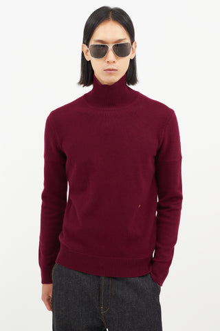 Calvin Klein 205W39NYC Burgundy Cashmere Turtleneck