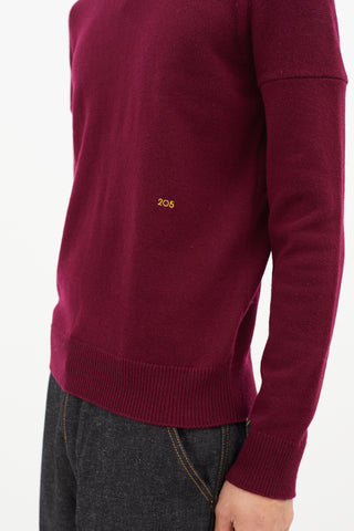 Calvin Klein 205W39NYC Burgundy Cashmere Turtleneck