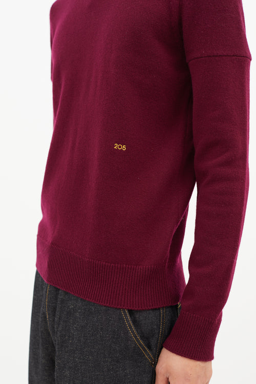 Calvin Klein 205W39NYC Burgundy Cashmere Turtleneck