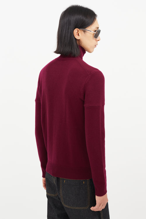 Calvin Klein 205W39NYC Burgundy Cashmere Turtleneck