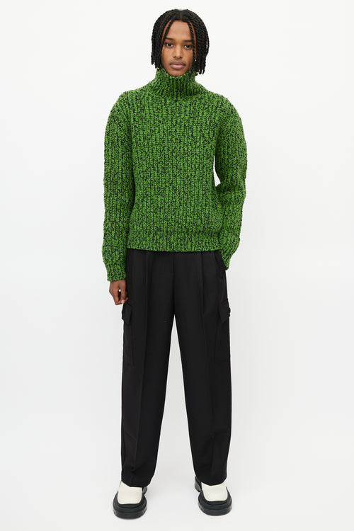 Calvin Klein 205W39NYC Green 
Black Knit Sweater