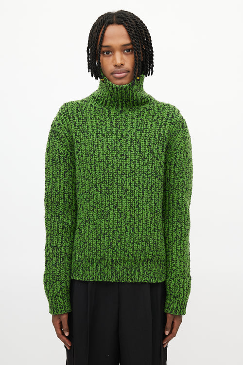 Calvin Klein 205W39NYC Green 
Black Knit Sweater