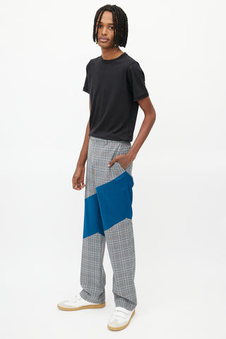 Calvin Klein 205W39NYC Grey 
Blue Check Trouser