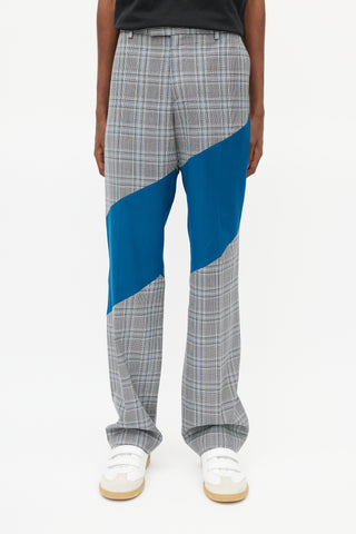 Calvin Klein 205W39NYC Grey 
Blue Check Trouser