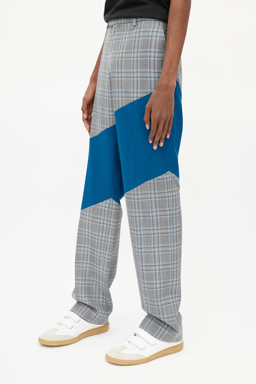 Calvin Klein 205W39NYC Grey 
Blue Check Trouser