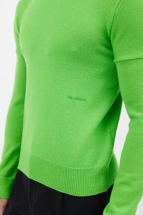 Calvin Klein 205W39NYC Neon Green Cashmere Crewneck Sweater