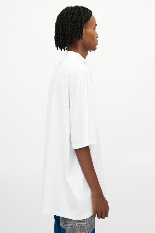 Calvin Klein 205W39NYC White Mock Logo Oversized T-Shirt