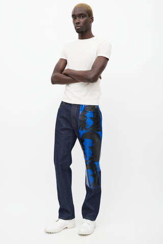 Calvin Klein 205W39NYC X Andy Warhol Dark Wash Painted Jeans