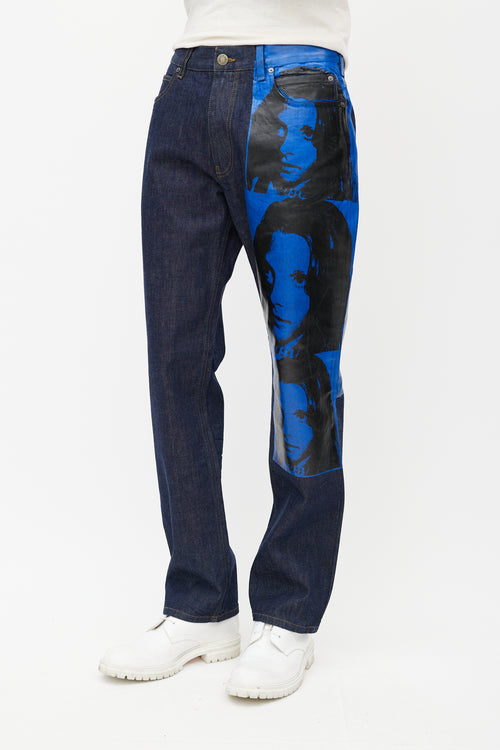 Calvin Klein 205W39NYC X Andy Warhol Dark Wash Painted Jeans