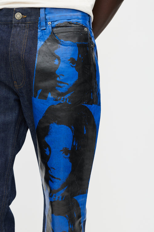 Calvin Klein 205W39NYC X Andy Warhol Dark Wash Painted Jeans