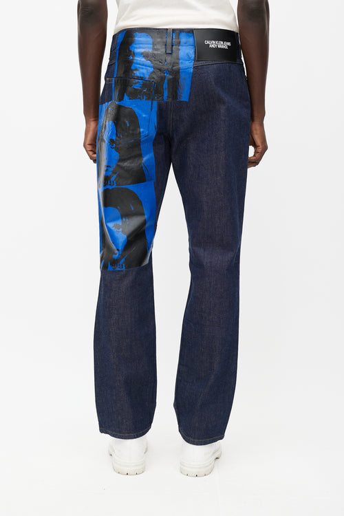 Calvin Klein 205W39NYC X Andy Warhol Dark Wash Painted Jeans