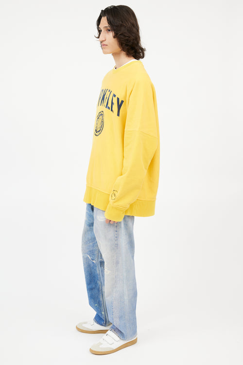 Calvin Klein 205W39NYC Yellow Oversized Berkeley Sweatshirt