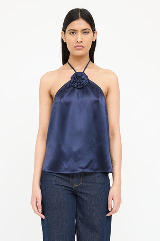 Cami NYC Satin Rose Halter Camisole