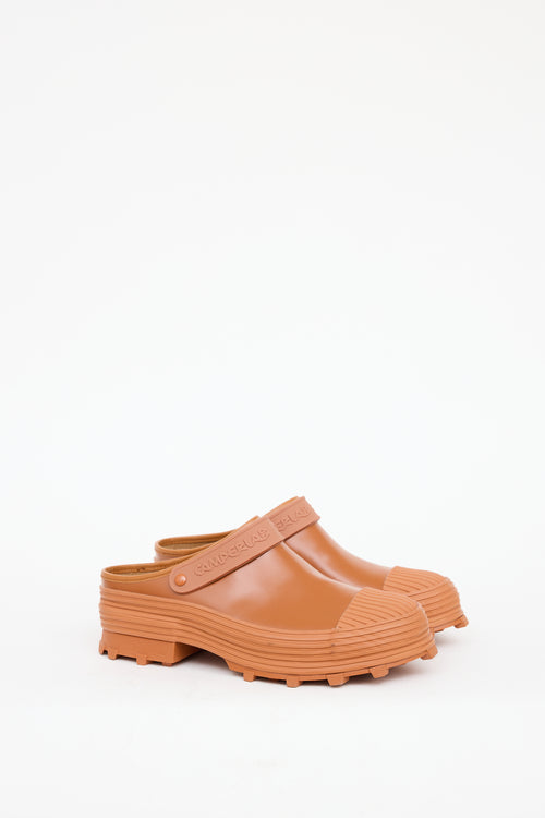 Camper Orange Rubber Brutus Mule