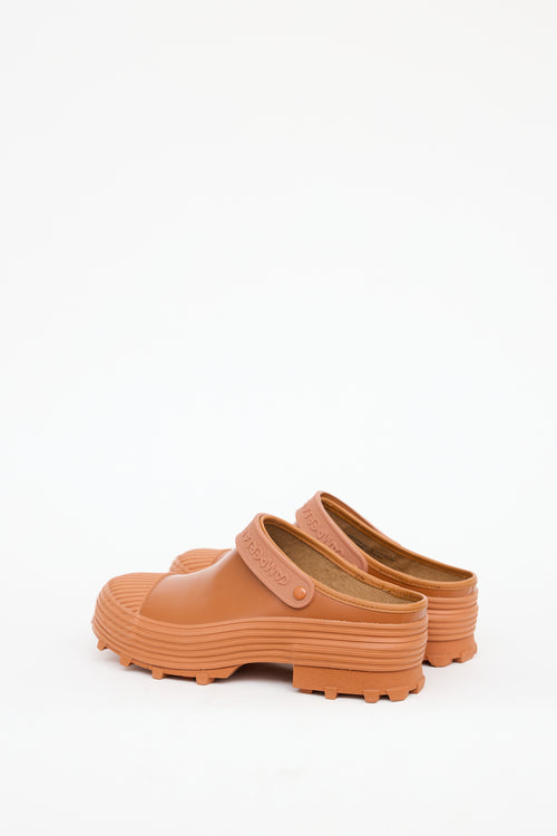 Camper Orange Rubber Brutus Mule