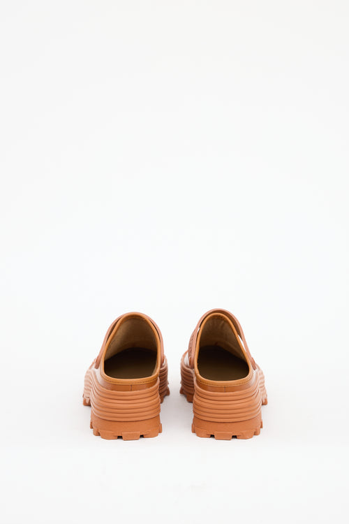 Camper Orange Rubber Brutus Mule