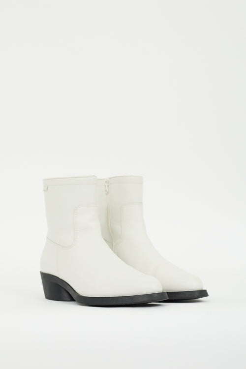 Camper White Leather Bonnie Boot