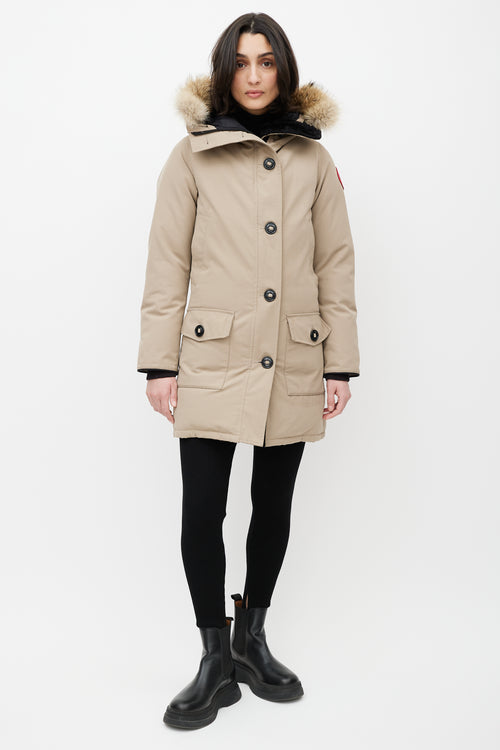 Canada Goose Beige Expedition Fur Down Parka