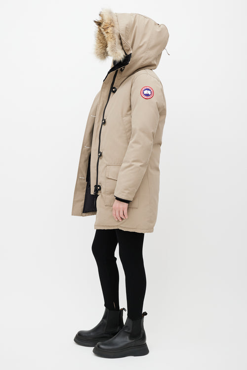 Canada Goose Beige Expedition Fur Down Parka