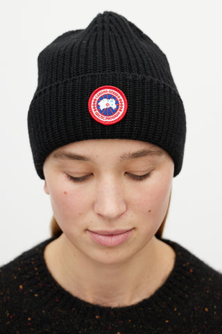 Canada Goose Black 
Multicolour Wool Knit Beanie