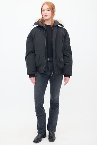 Canada Goose Black Down Chilliwack Heritage Bomber Jacket