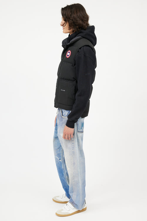 Canada Goose Black Down Freestyle Crew Vest