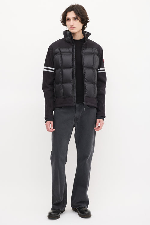 Canada Goose Black Down 
Nylon Hybridge Puffer Jacket